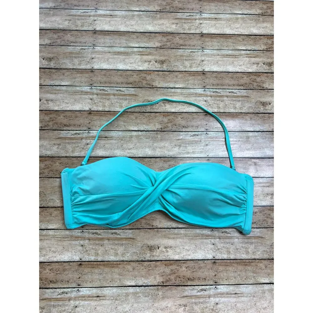 Mossimo Twist Bandeau Bikini Top Mint Green Size Large